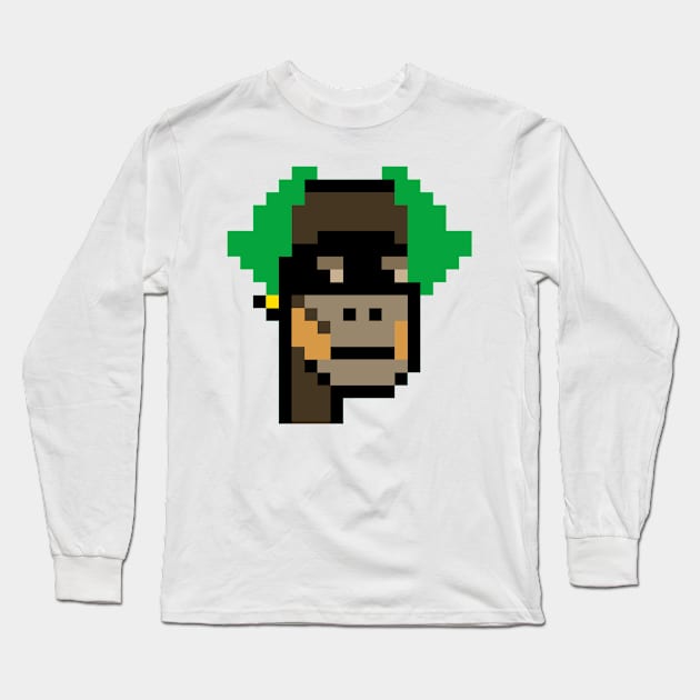 Nft Ape CryptoPunk Long Sleeve T-Shirt by JelloTees